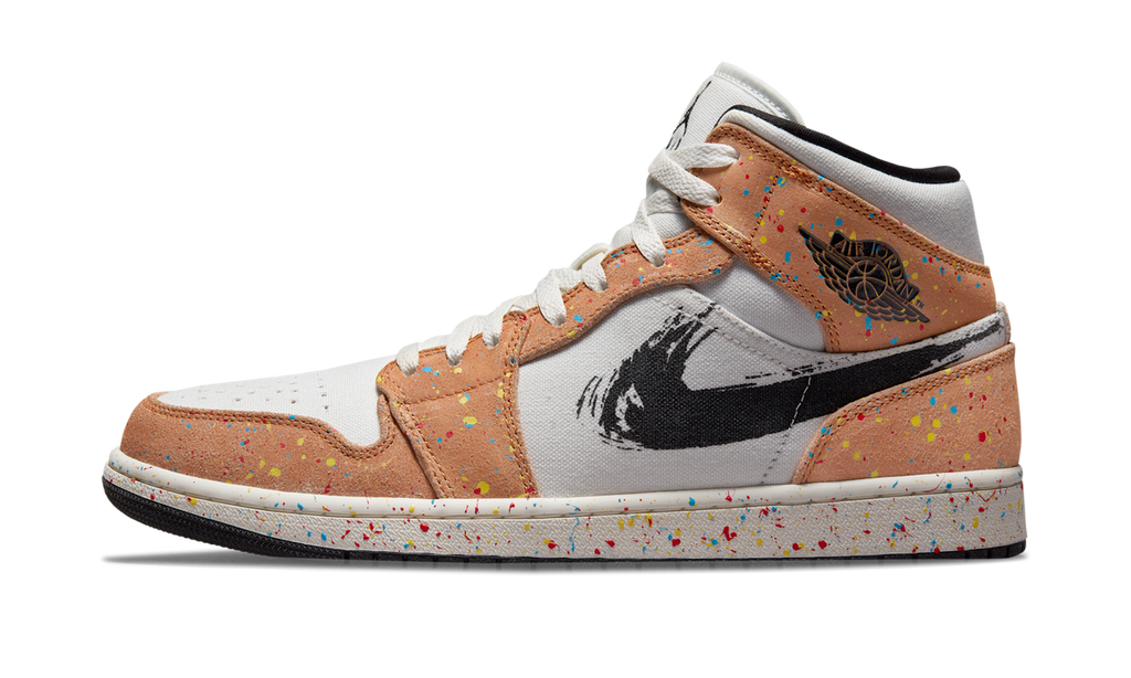 Air Jordan 1 Mid SE Brushstroke DA8005-100 — Vista 1