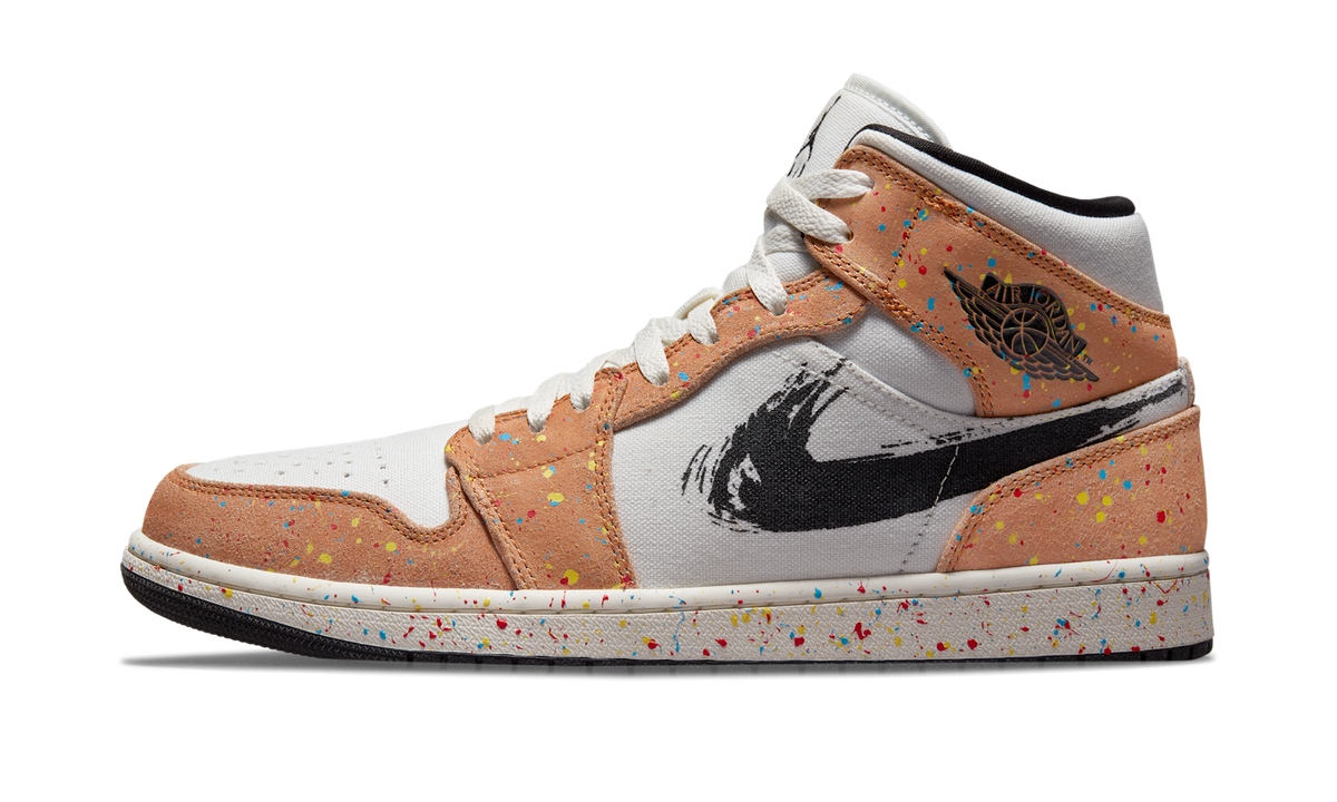 Air Jordan 1 Mid SE Brushstroke DA8005-100 — Vista 1