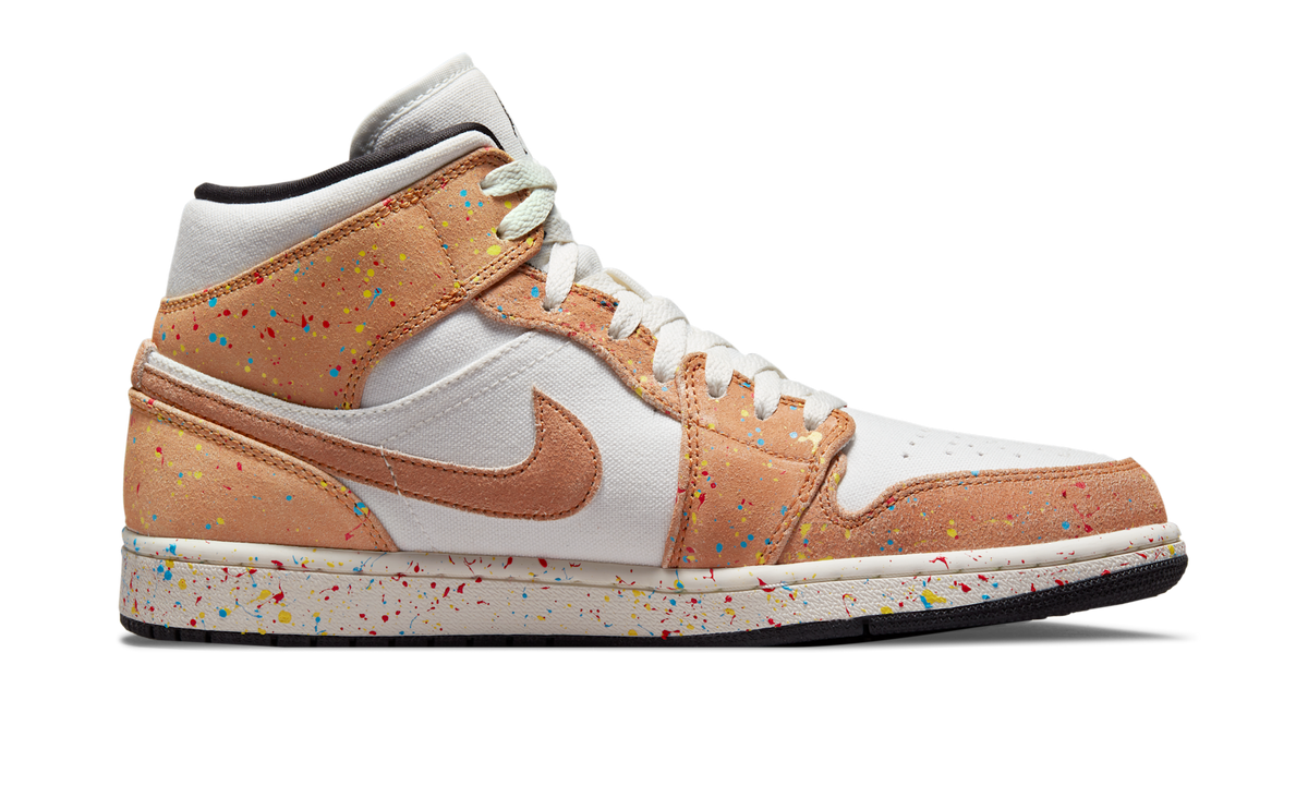 Air Jordan 1 Mid SE Brushstroke (GS) DA8006-100 — Vista 2
