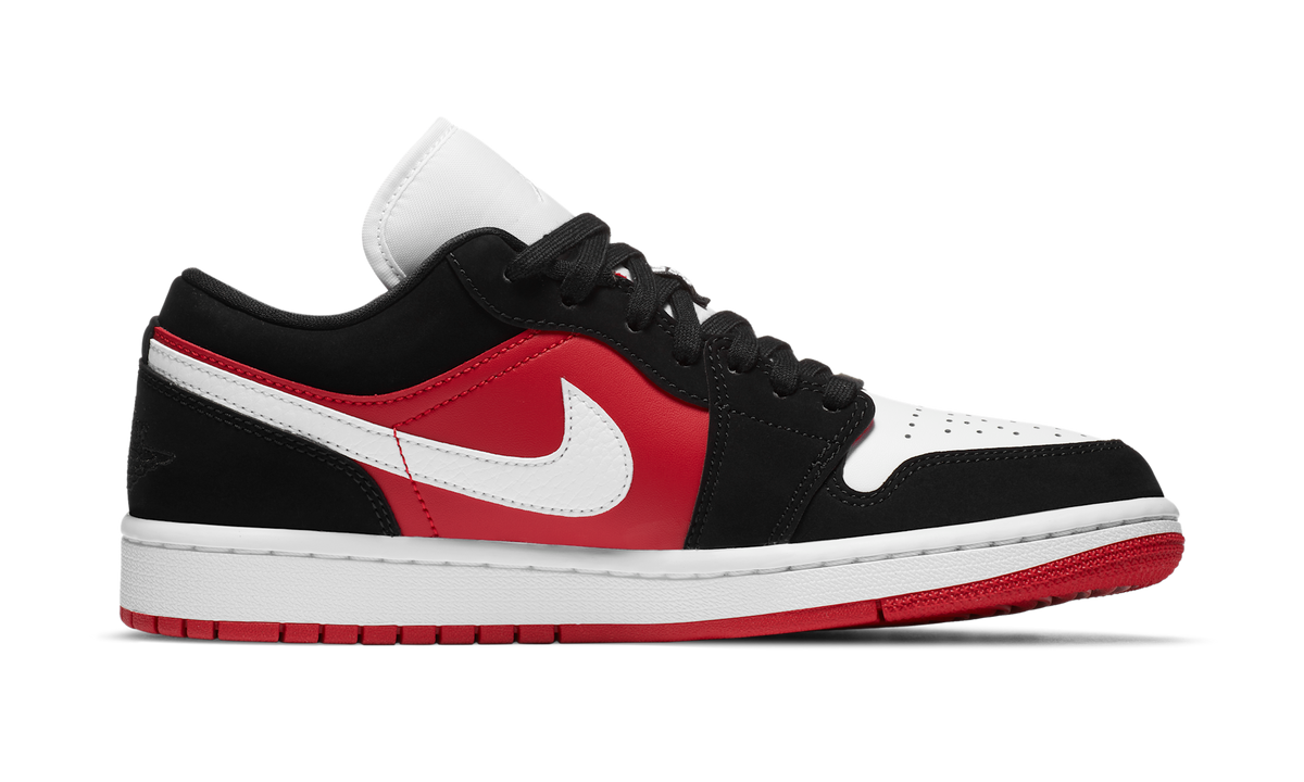 Air Jordan 1 Low Black White Gym Red (Women's) DC0774-016 — Vista 2