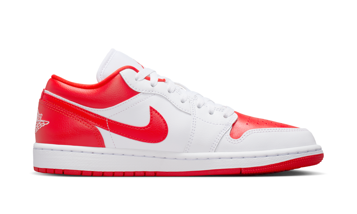 Air Jordan 1 Low White Chile Red (Women's) DC0774-110 — Vista 2