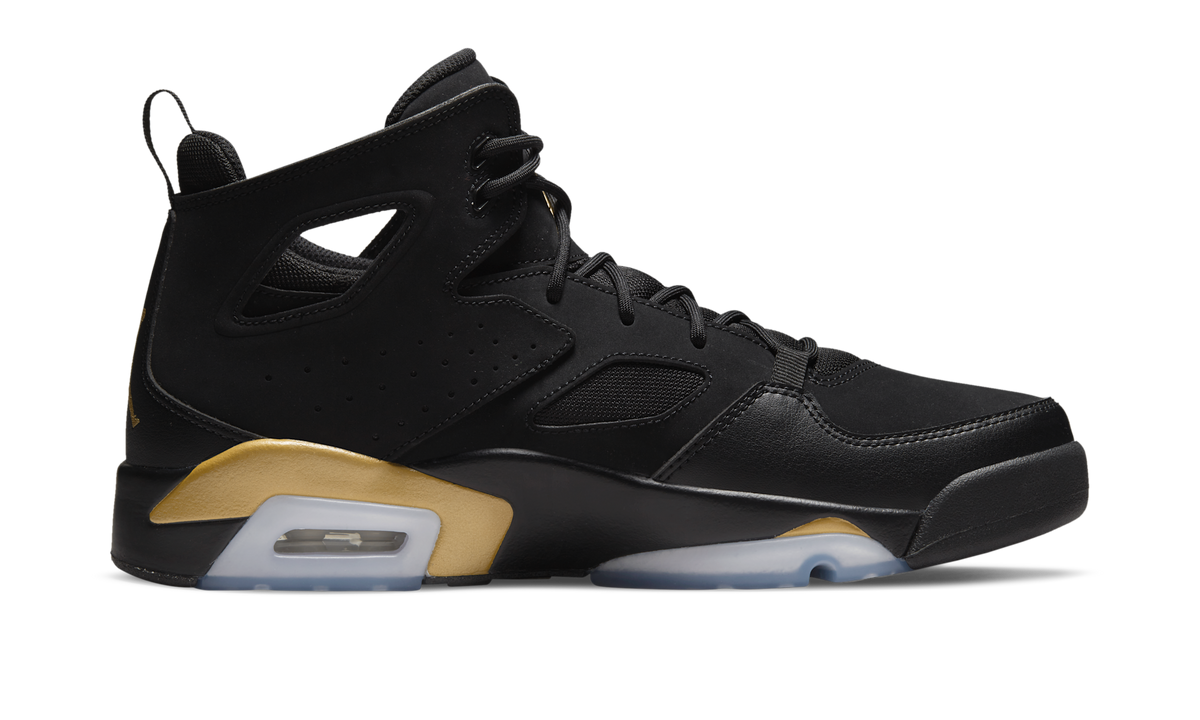 Air Jordan Flight Club 91 Black Metallic Gold (2021) DC7329-007 — Vista 2