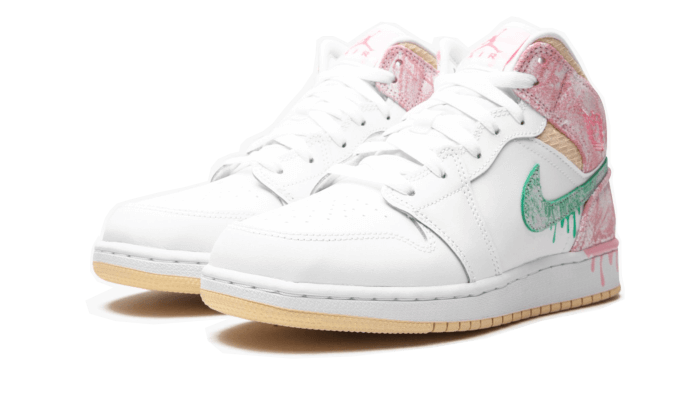 Air Jordan 1 Mid SE Paint Drip DD1666-100 — Vista 2