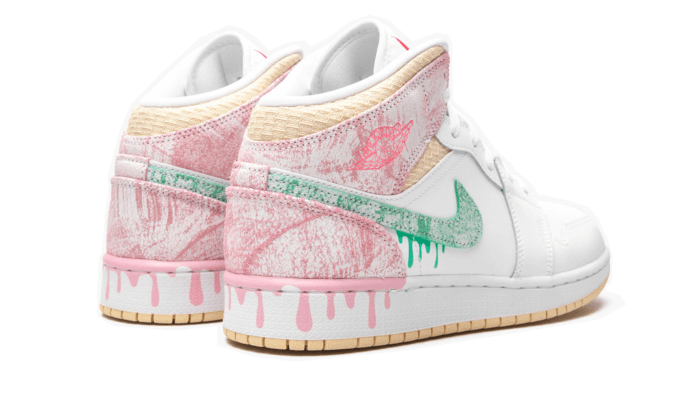 Air Jordan 1 Mid SE Paint Drip DD1666-100 — Vista 3