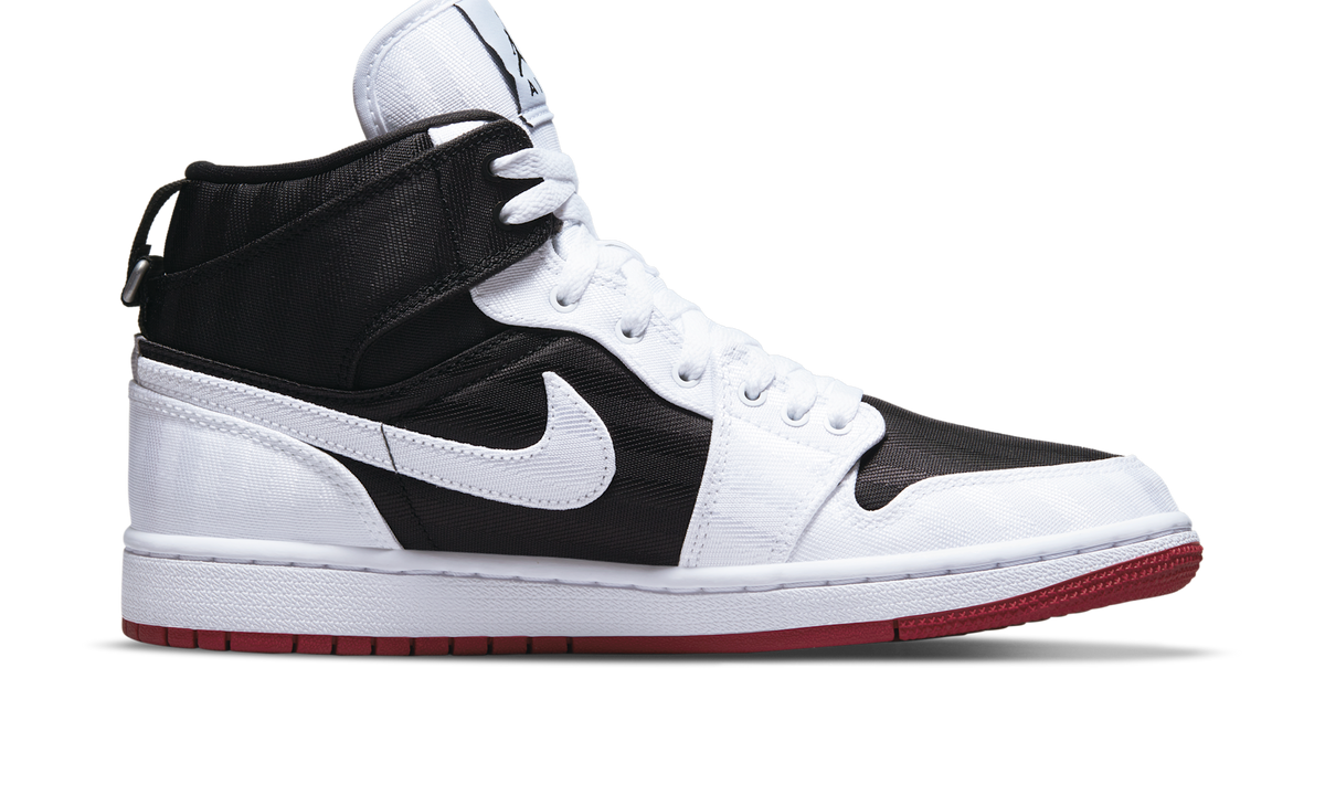 Air Jordan 1 Mid SE Utility Canvas White Black Gym Red (Women's) DD9338-016 — Vista 2