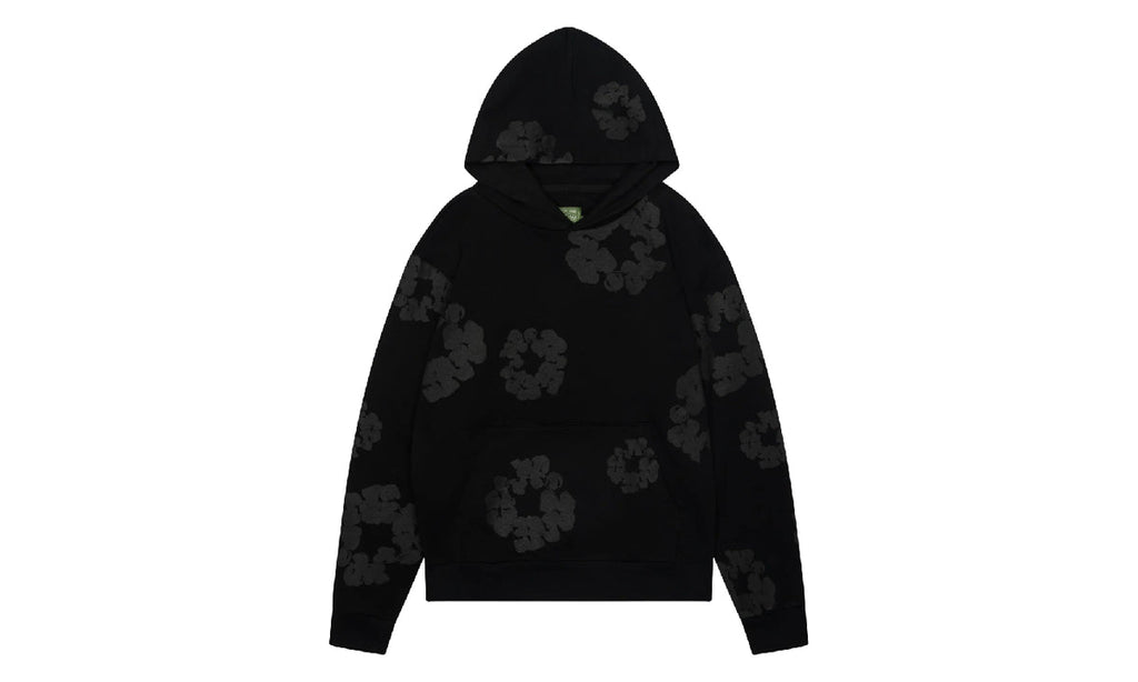 Denim Tears Cotton Wreath Hoodie Black Monochrome