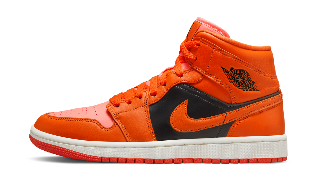 Air Jordan 1 Mid SE Rush Orange Crimson Bliss (Women's) DM3381-600 — Vista 1