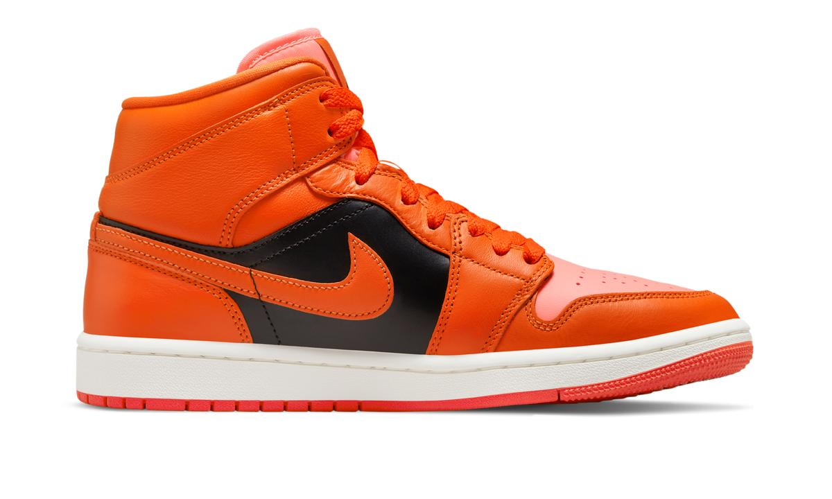 Air Jordan 1 Mid SE Rush Orange Crimson Bliss (Women's) DM3381-600 — Vista 2