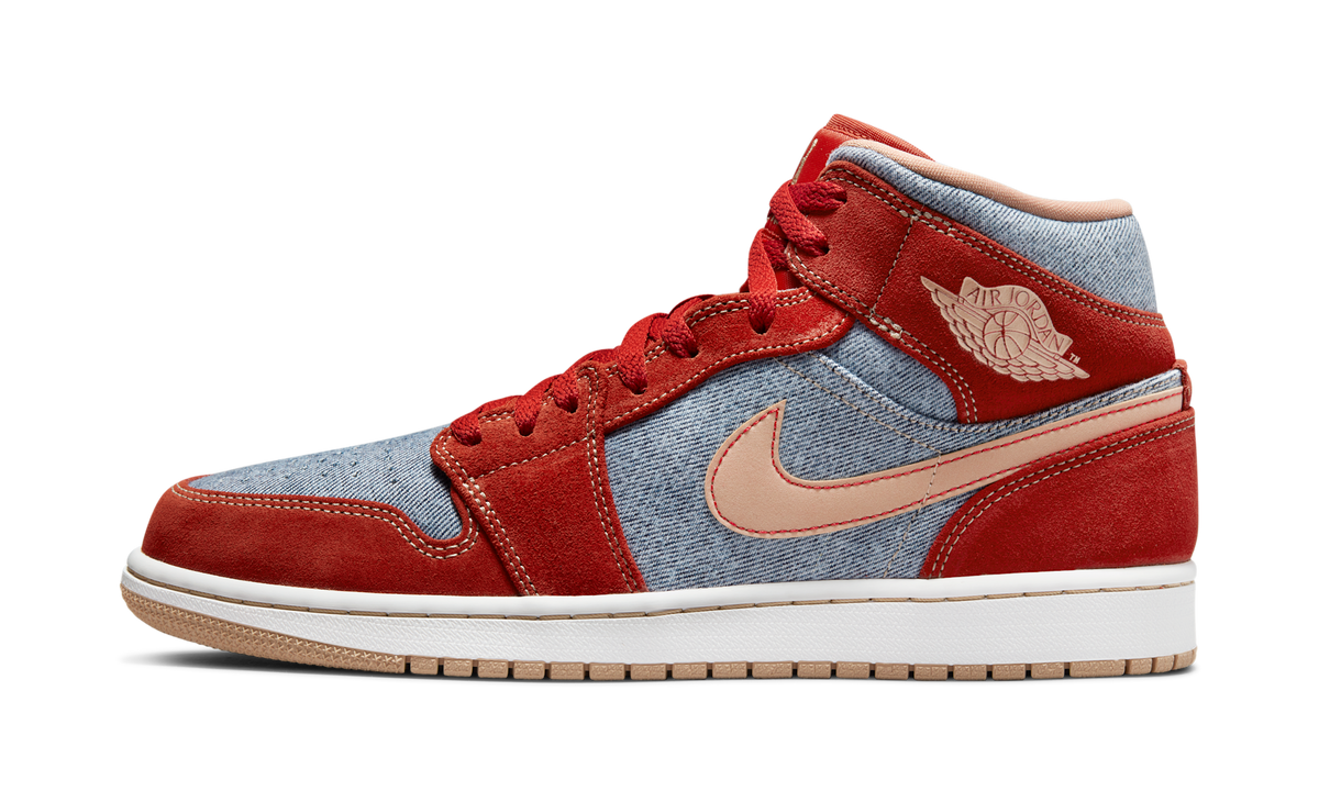 Air Jordan 1 Mid Denim Red DM4352-600 — Vista 1