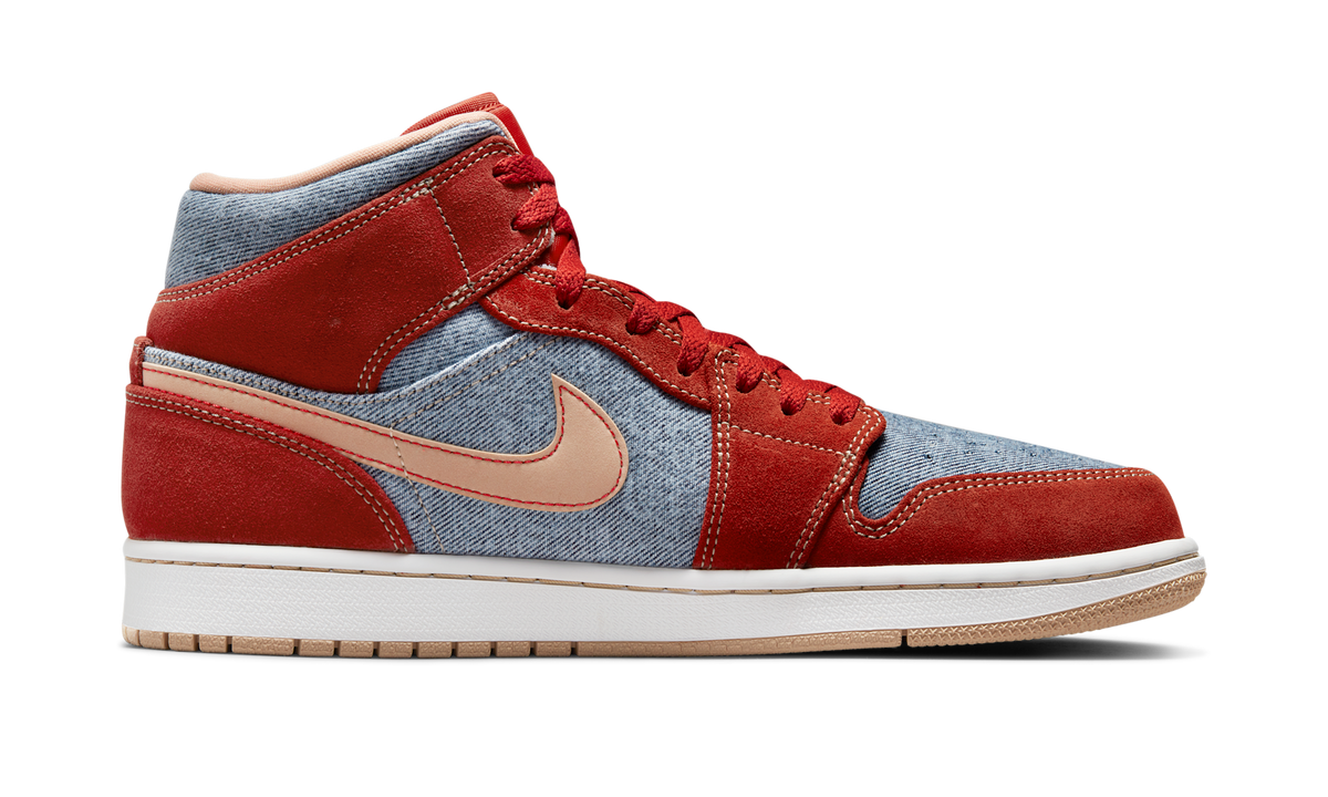 Air Jordan 1 Mid Denim Red DM4352-600 — Vista 2