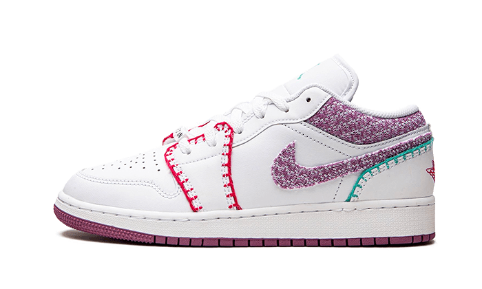 Air Jordan 1 Low White Light Bordeaux (GS) DM9037-100 — Vista 1