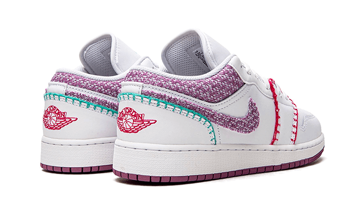 Air Jordan 1 Low White Light Bordeaux (GS) DM9037-100 — Vista 2