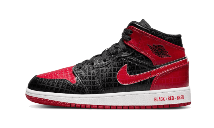 Air Jordan 1 Mid Bred Text DM9650-001 — Vista 1