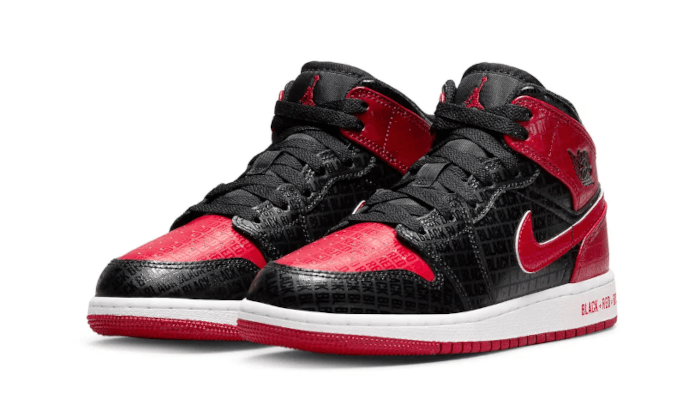 Air Jordan 1 Mid Bred Text DM9650-001 — Vista 2