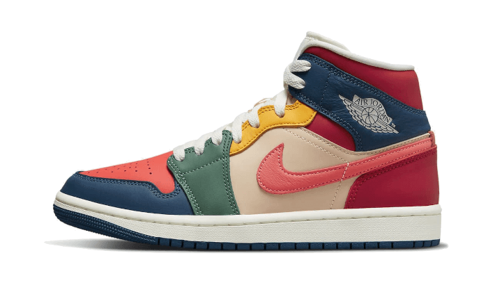 Air Jordan 1 Mid SE Multi Color (2022) (Women's) DN3738-400 — Vista 1