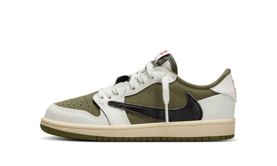 Air Jordan 1 Retro Low OG SP Travis Scott Medium Olive (PS)(TD) DO5441-200 — Vista 1