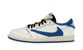 Air Jordan 1 Retro Low OG SP Fragment x Travis Scott Sail Military Blue (PS) DO5442-104 — Vista 1