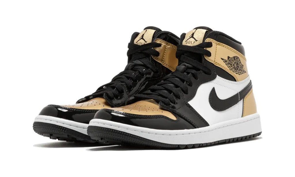 Air Jordan 1 Retro High Golf Patent Gold Toe DQ0660-002 — Vista 2