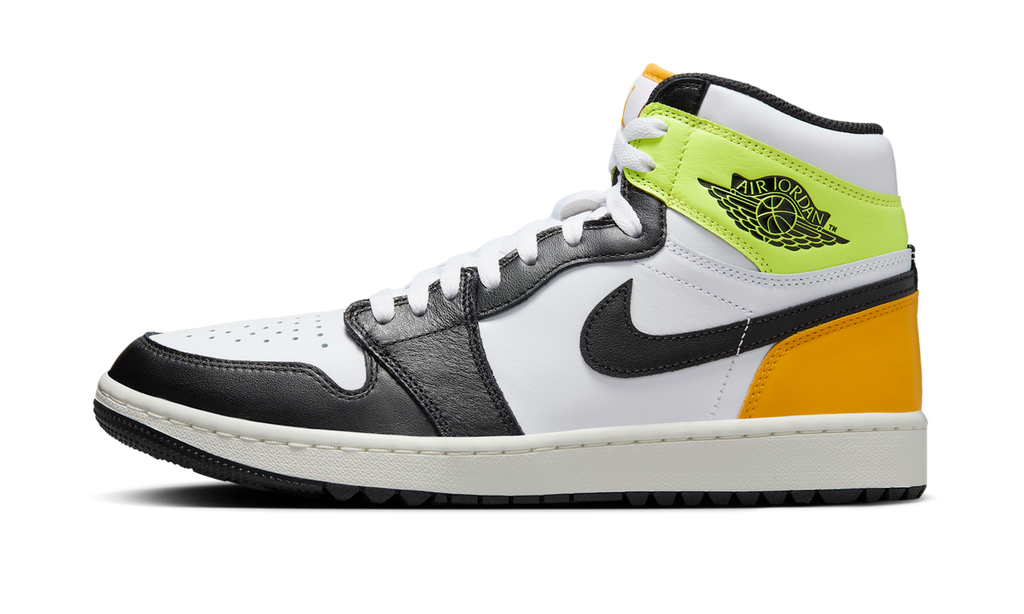 Air Jordan 1 Retro High Golf White University Gold Volt Black DQ0660-105 — Vista 1