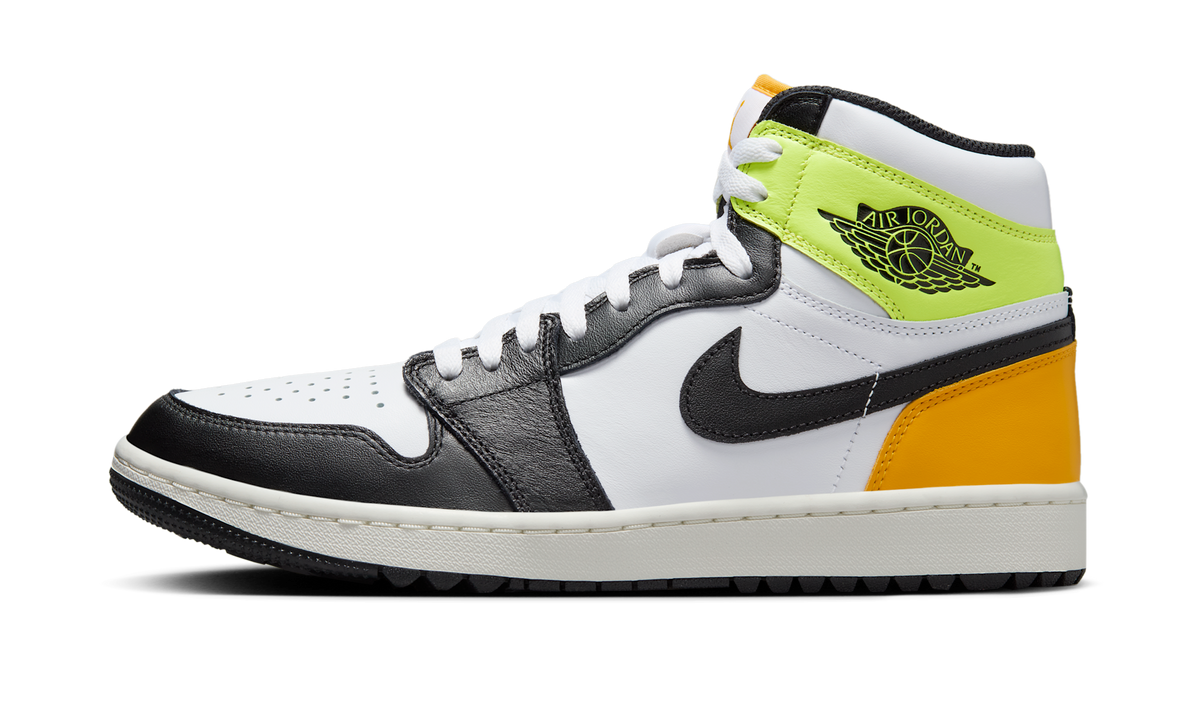 Air Jordan 1 Retro High Golf White University Gold Volt Black DQ0660-105 — Vista 1