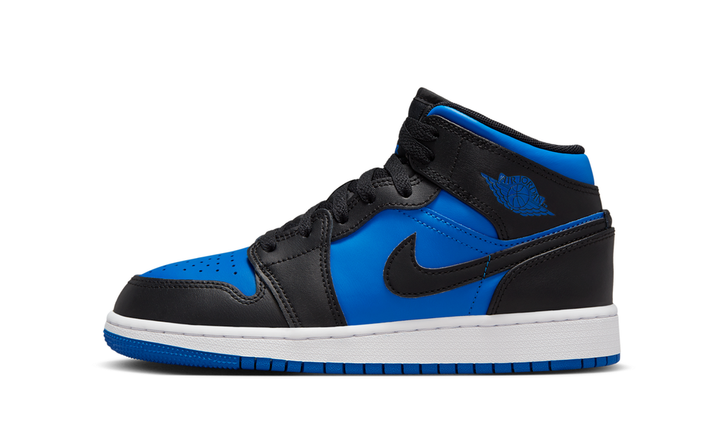 Air Jordan 1 Mid Black Royal Blue (GS) DQ8423-042 — Vista 1