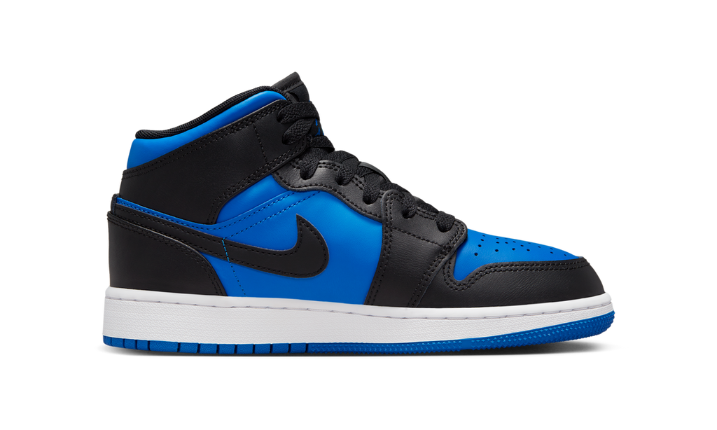 Air Jordan 1 Mid Black Royal Blue (GS) DQ8423-042 — Vista 2