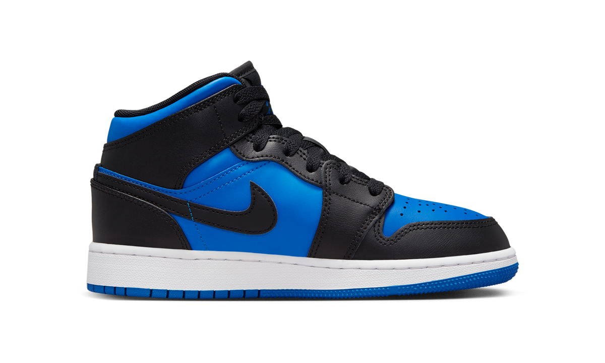 Air Jordan 1 Mid Black Royal Blue (GS) DQ8423-042 — Vista 2