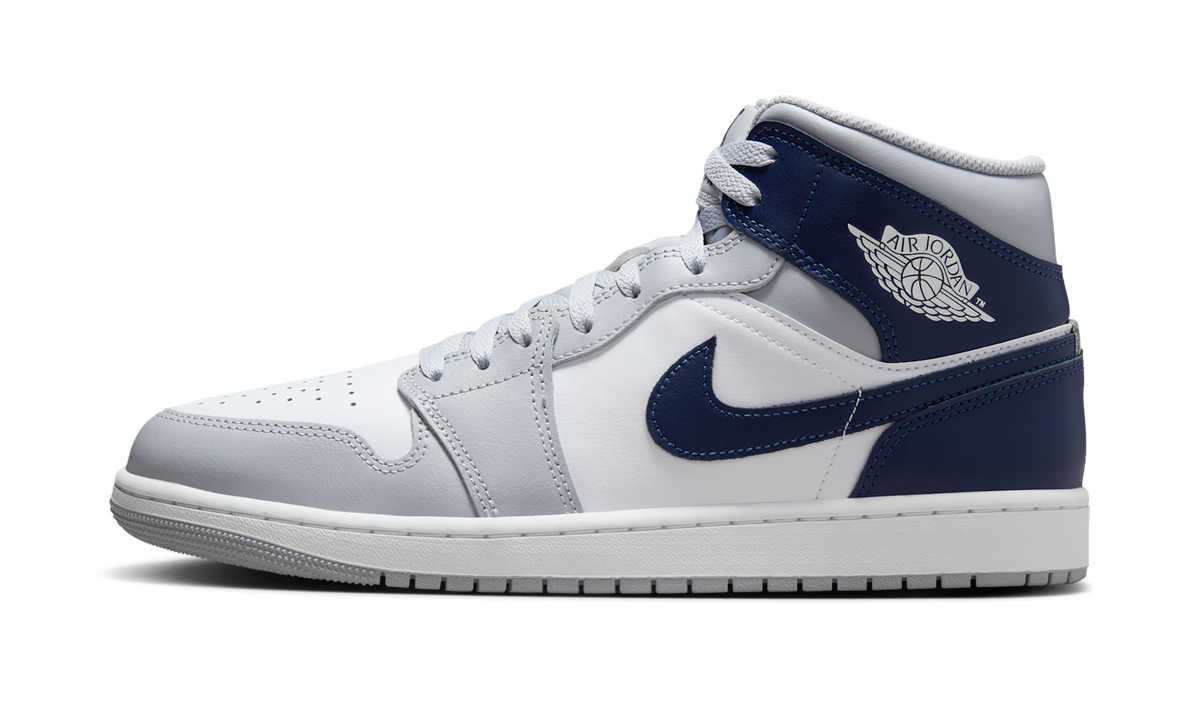 Air Jordan 1 Mid Wolf Grey Midnight Navy (GS) DQ8423-104 — Vista 1