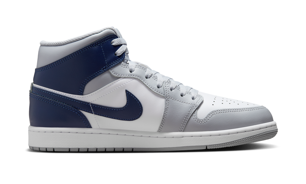 Air Jordan 1 Mid Wolf Grey Midnight Navy (GS) DQ8423-104 — Vista 2