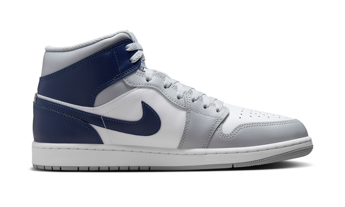 Air Jordan 1 Mid Wolf Grey Midnight Navy (GS) DQ8423-104 — Vista 2