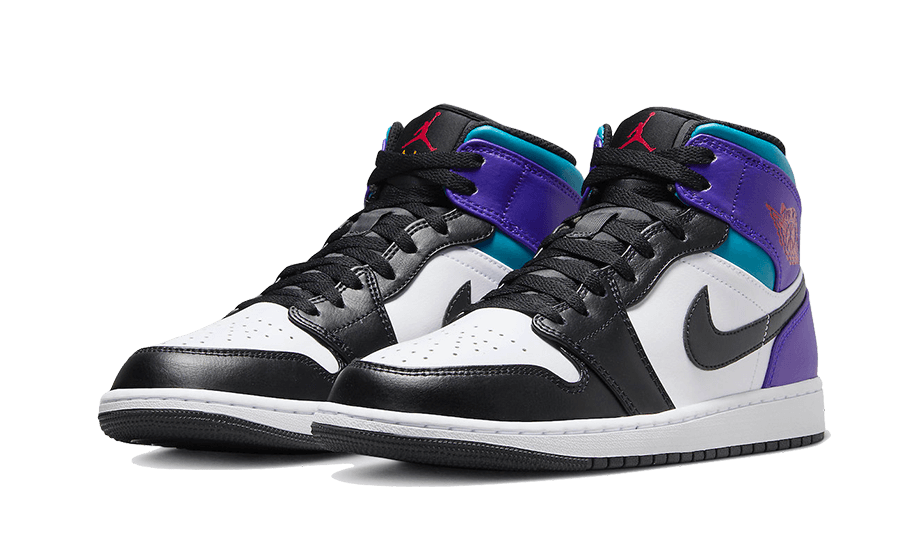 Air Jordan 1 Mid  Black Toe Grape (GS) DQ8423-154 — Vista 2