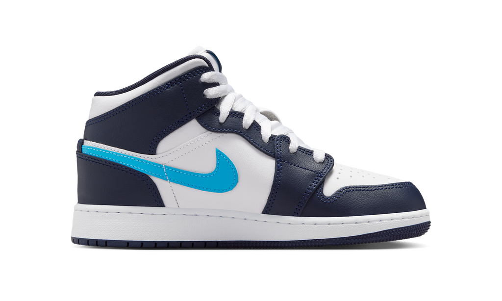 Air Jordan 1 Mid Obsidian Dark Powder Blue (GS) DQ8423-404 — Vista 2