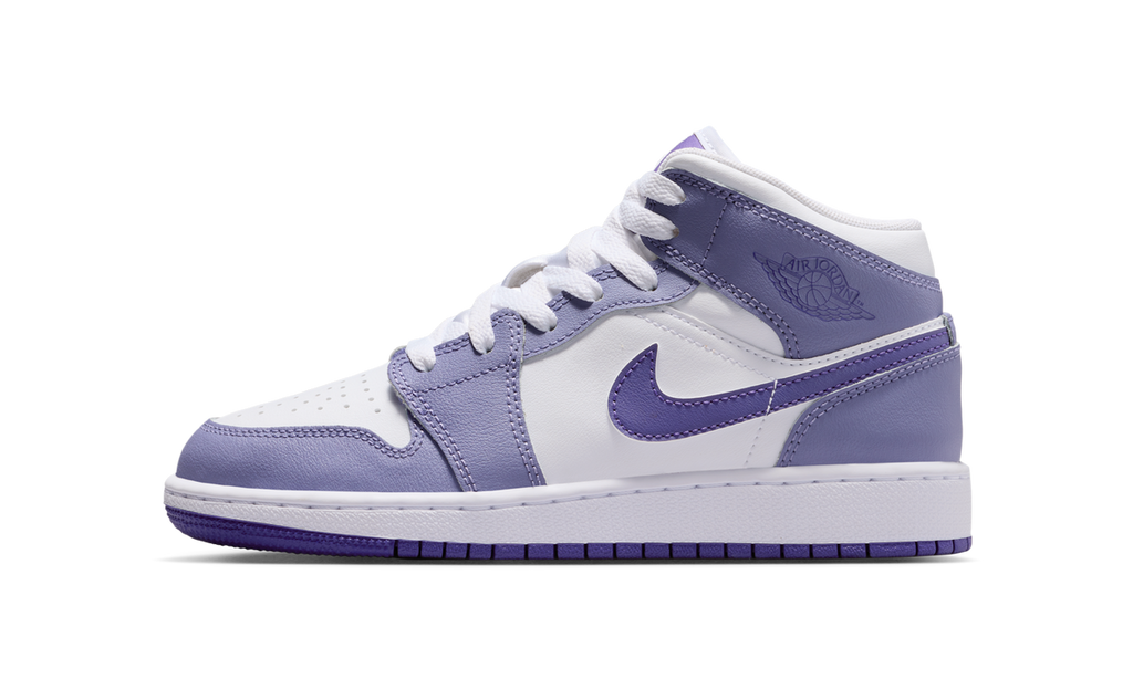 Air Jordan 1 Mid Dusty Amethyst White Court Purple (GS) DQ8423-500 — Vista 1