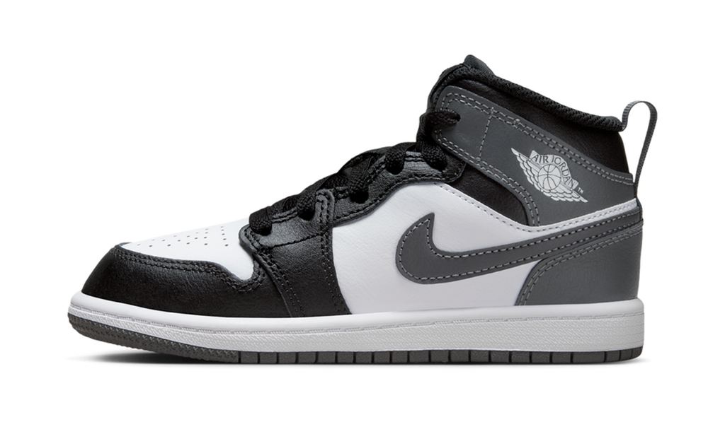 Air Jordan 1 Mid Black White Iron Grey (PS) DQ8424-001 — Vista 1