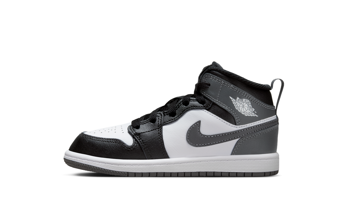 Air Jordan 1 Mid Black White Iron Grey (PS) DQ8424-001 — Vista 1