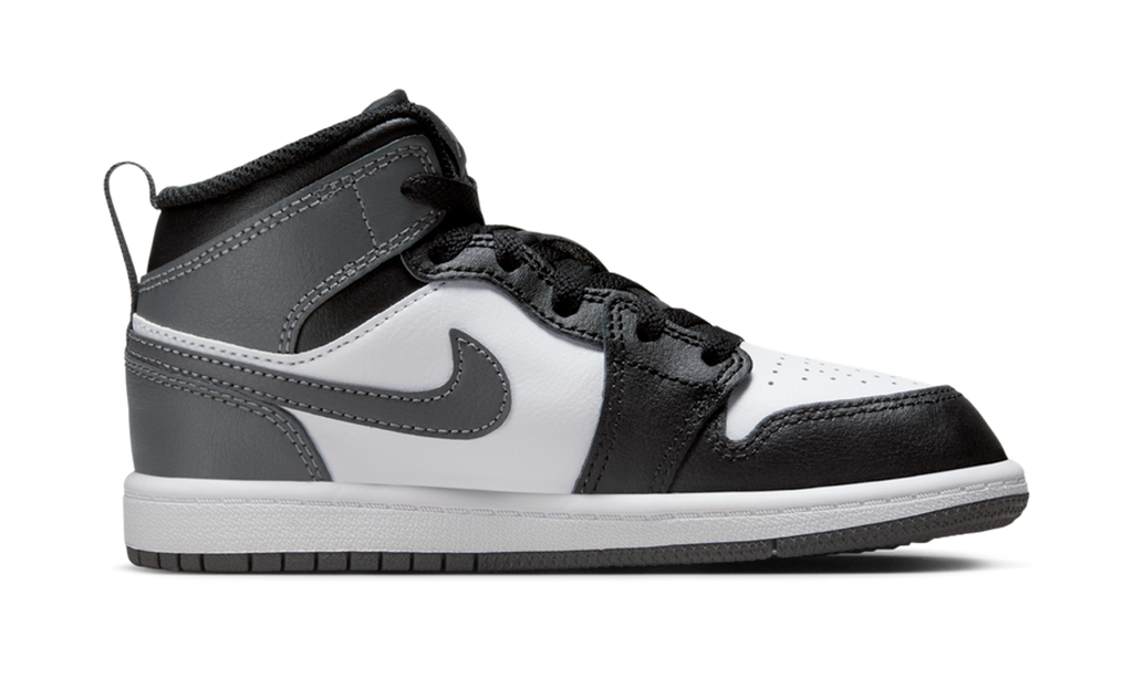 Air Jordan 1 Mid Black White Iron Grey (PS) DQ8424-001 — Vista 2