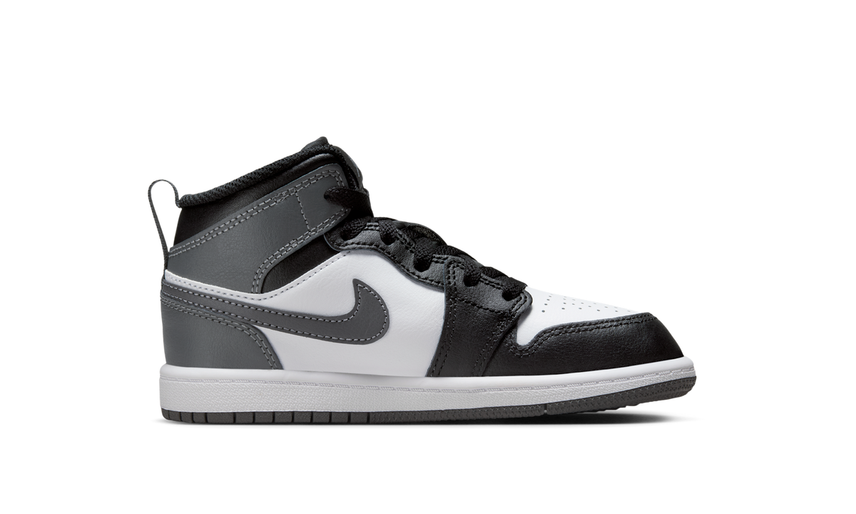 Air Jordan 1 Mid Black White Iron Grey (PS) DQ8424-001 — Vista 2