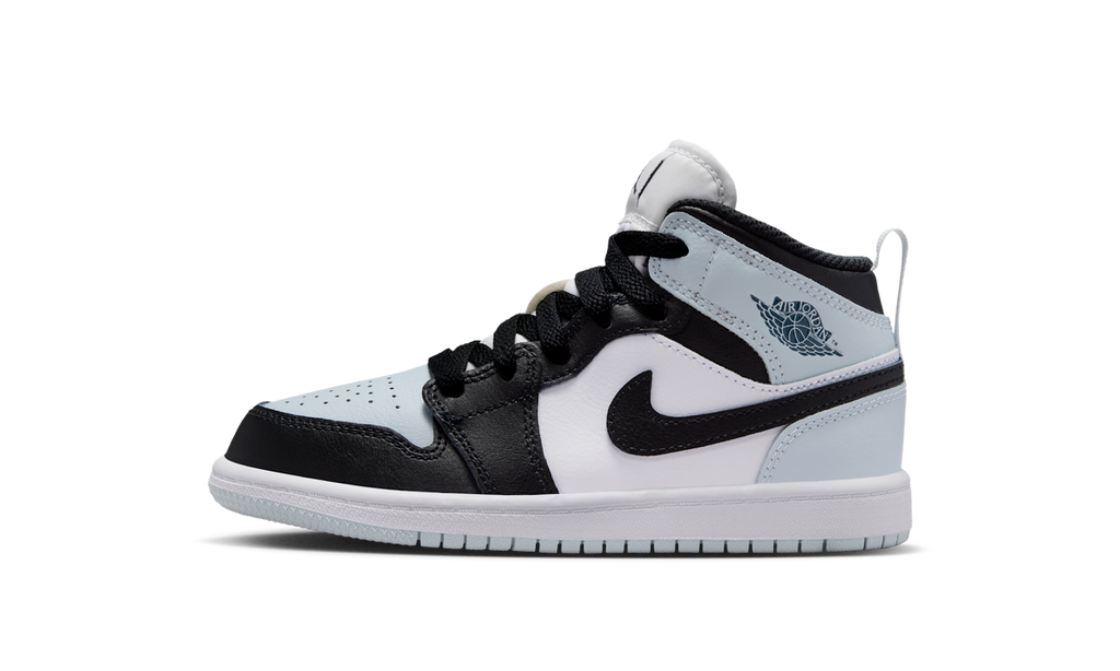 Air Jordan 1 Mid Black Aura Squadron Blue (PS) DQ8424-002 — Vista 1