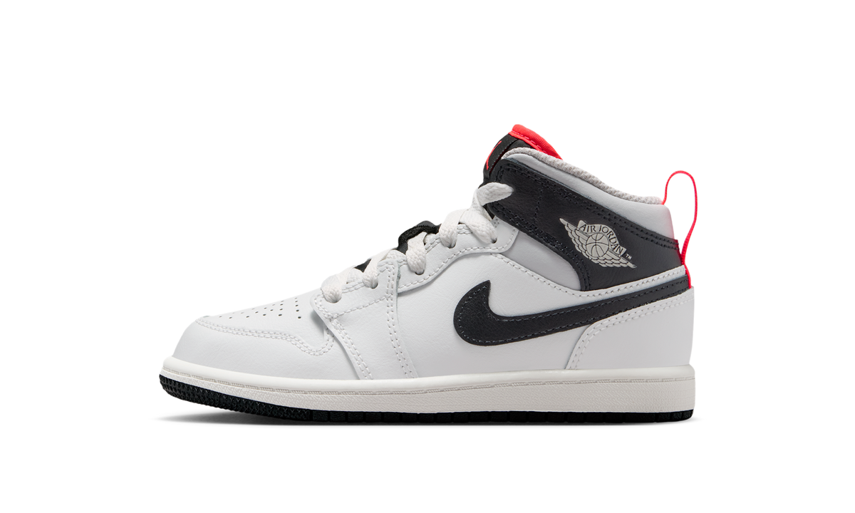Air Jordan 1 Mid Summit White Infrared Black (PS) DQ8424-109 — Vista 1