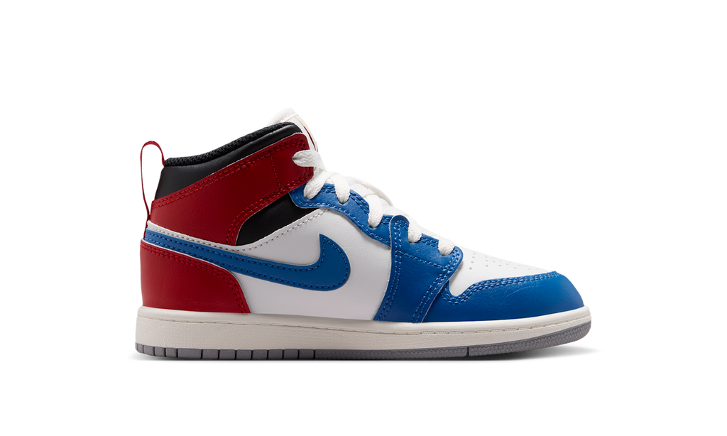 Air Jordan 1 Mid True Blue Varsity Red (PS) DQ8424-406 — Vista 2