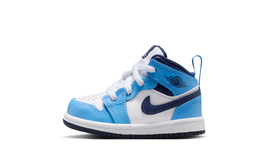 Air Jordan 1 Mid University Blue Midnight Navy (TD) DQ8425-405 — Vista 1
