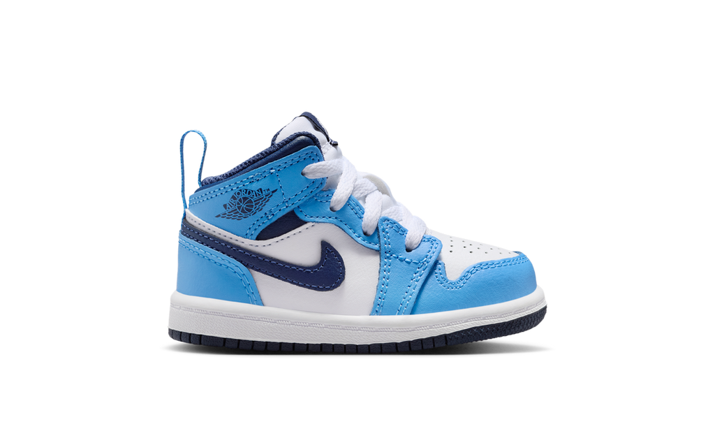 Air Jordan 1 Mid University Blue Midnight Navy (TD) DQ8425-405 — Vista 2