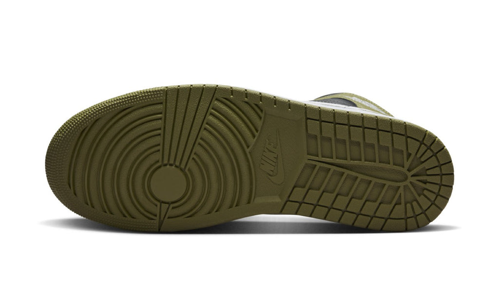 Air Jordan 1 Mid Black White Olive DQ8426-092 — Vista 3