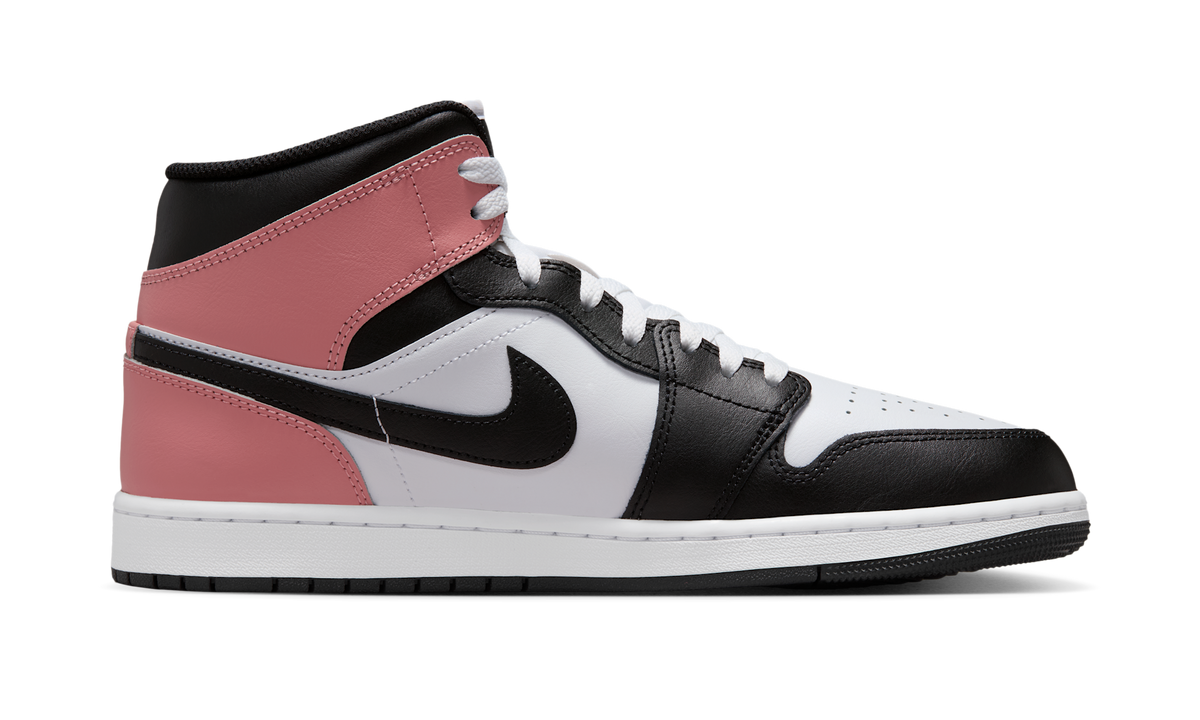 Air Jordan 1 Mid White Rust Pink Black DQ8426-100 — Vista 2