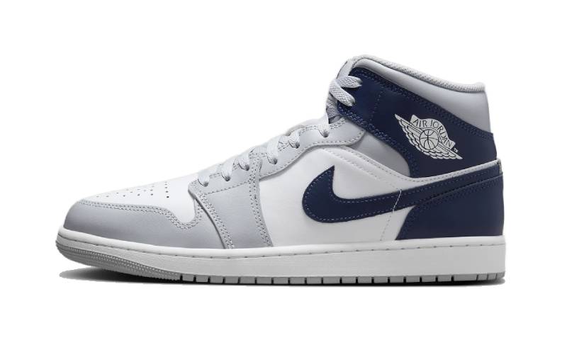 Air Jordan 1 Mid Wolf Grey Midnight Navy DQ8426-104 — Vista 1