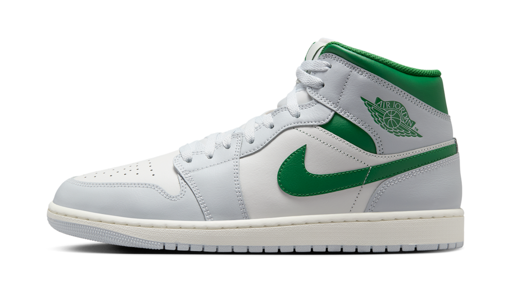 Air Jordan 1 Mid White Pure Platinum Pine Green DQ8426-142 — Vista 1