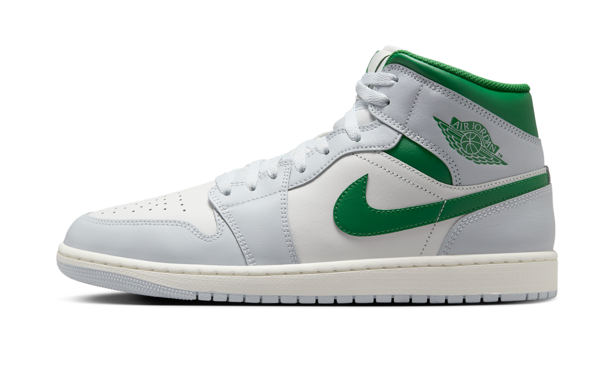 Air Jordan 1 Mid White Pure Platinum Pine Green DQ8426-142 — Vista 1
