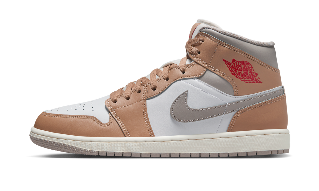 Air Jordan 1 Mid Rattan White College Grey DQ8426-200 — Vista 1