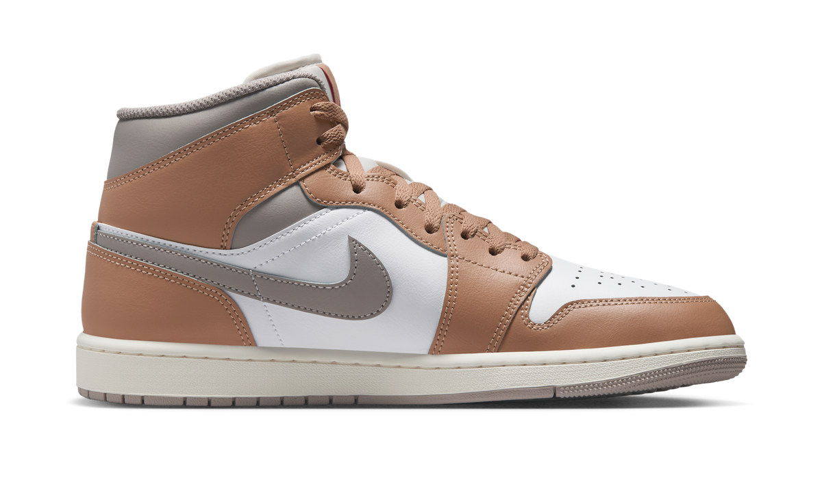 Air Jordan 1 Mid Rattan White College Grey DQ8426-200 — Vista 2