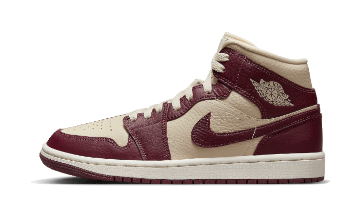 Air Jordan 1 Mid SE Split Beach Cherrywood Red (Women's) DR0501-200 — Vista 1